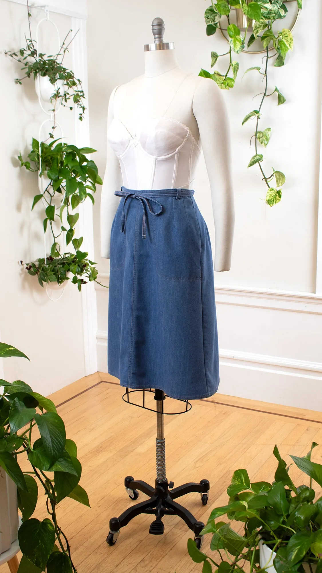 1990s Denim Wrap Skirt | medium