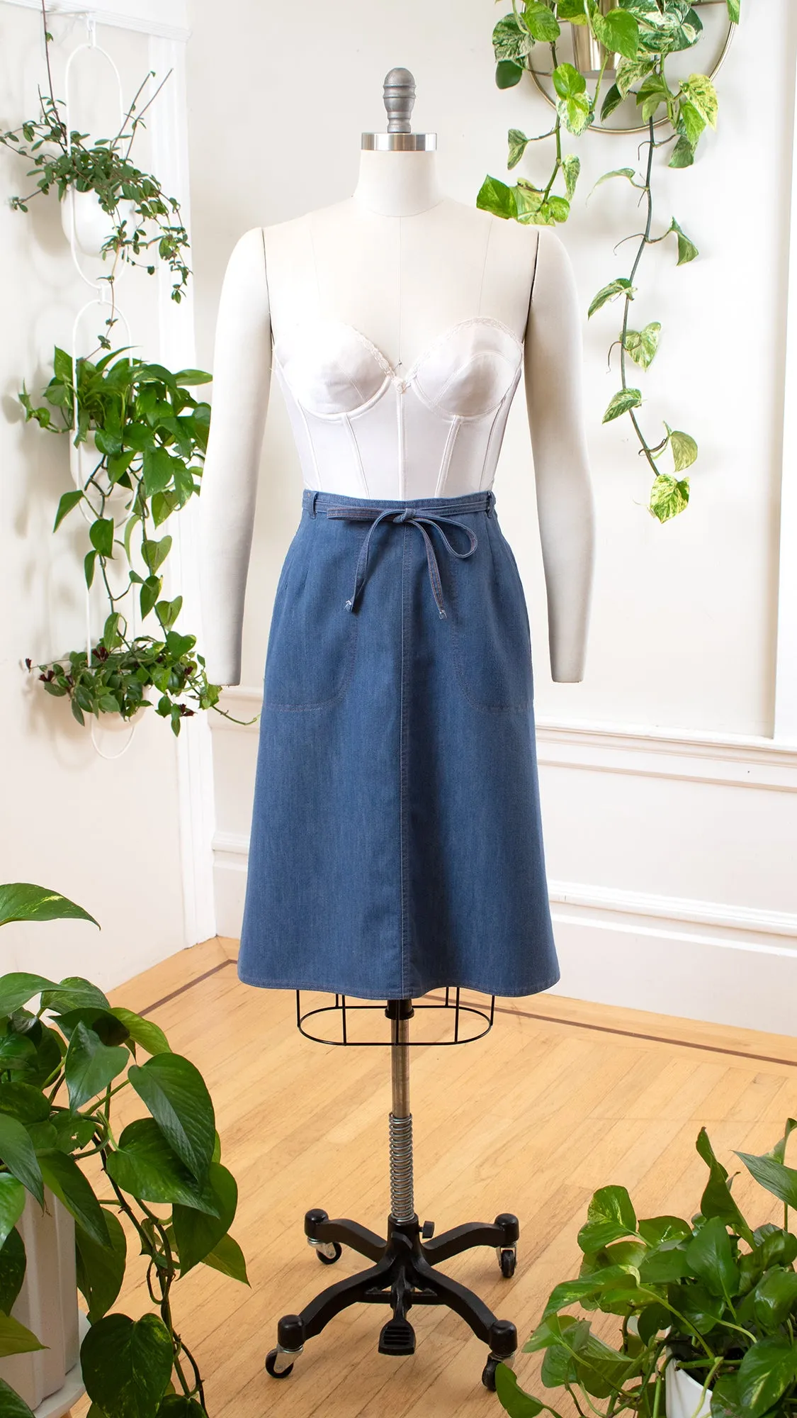 1990s Denim Wrap Skirt | medium