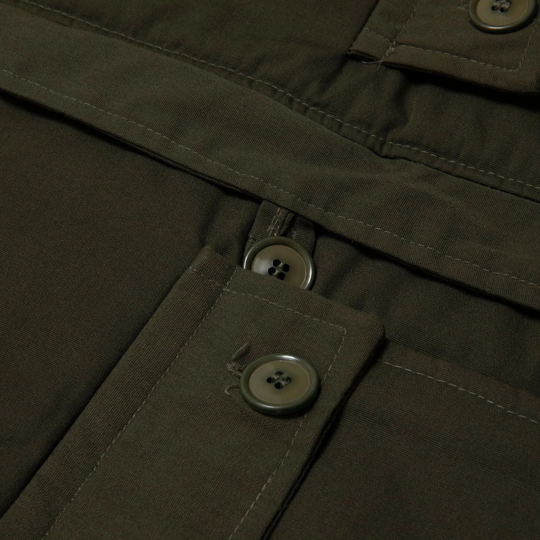 70s Twill Weave Padded Field Jacket
