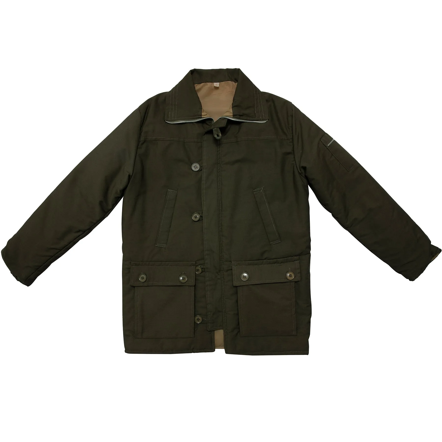 70s Twill Weave Padded Field Jacket