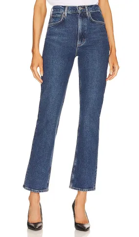 AGOLDE High Rise Stovepipe in Denim-Dark