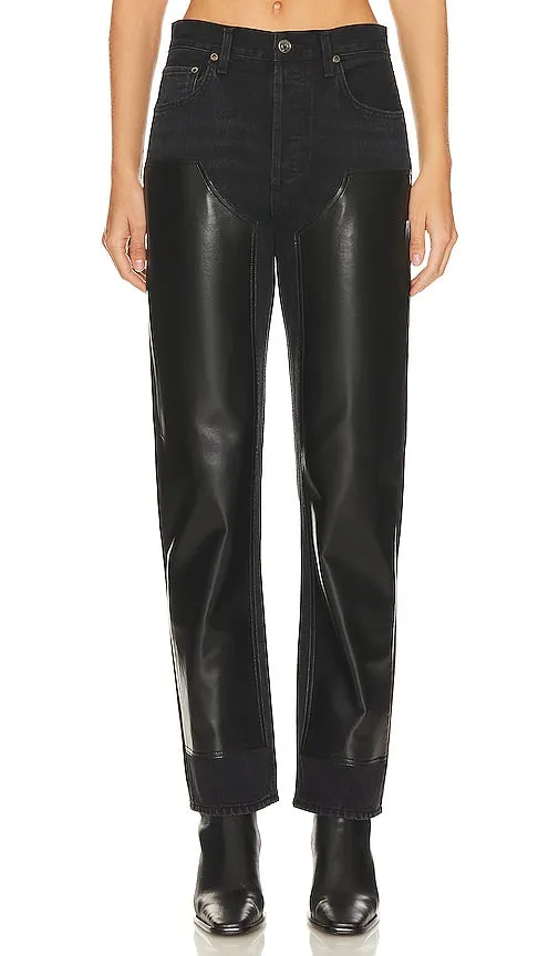 AGOLDE Ryder High Rise Straight in Black