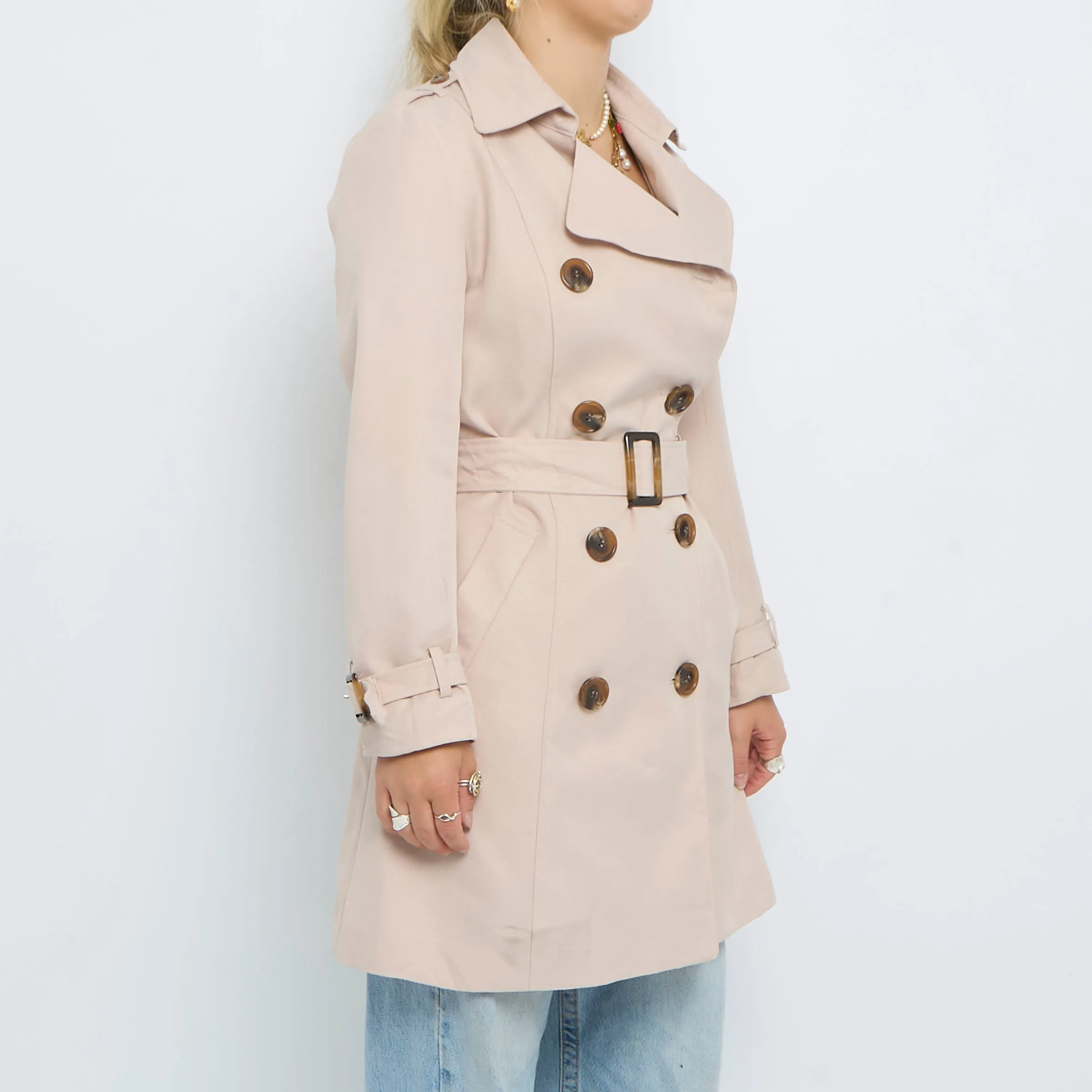 Belt  Double Breasted Trench Coat - UK 8