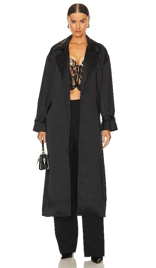 Cinq a Sept Jayla Trench in Black