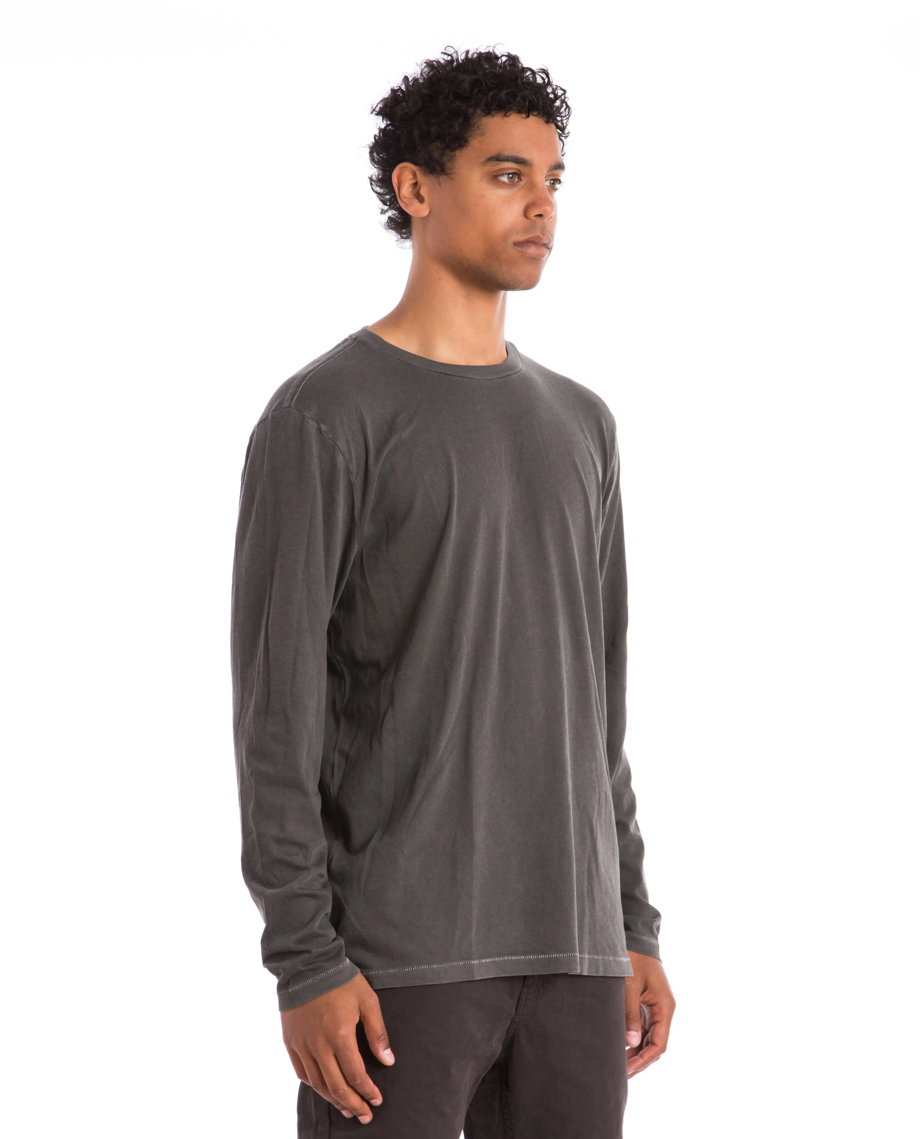 Crewneck Long Sleeve Tee Charcoal