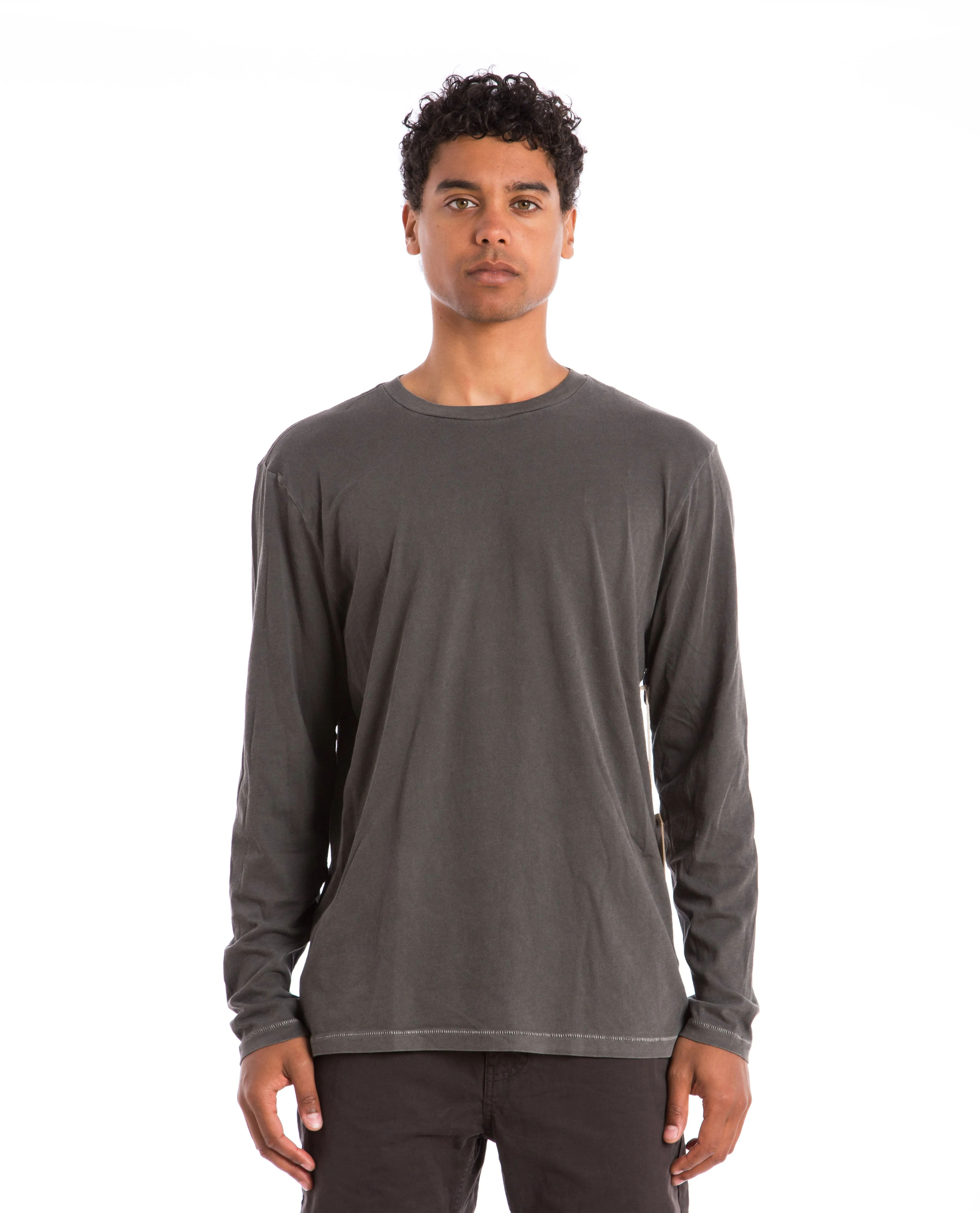 Crewneck Long Sleeve Tee Charcoal