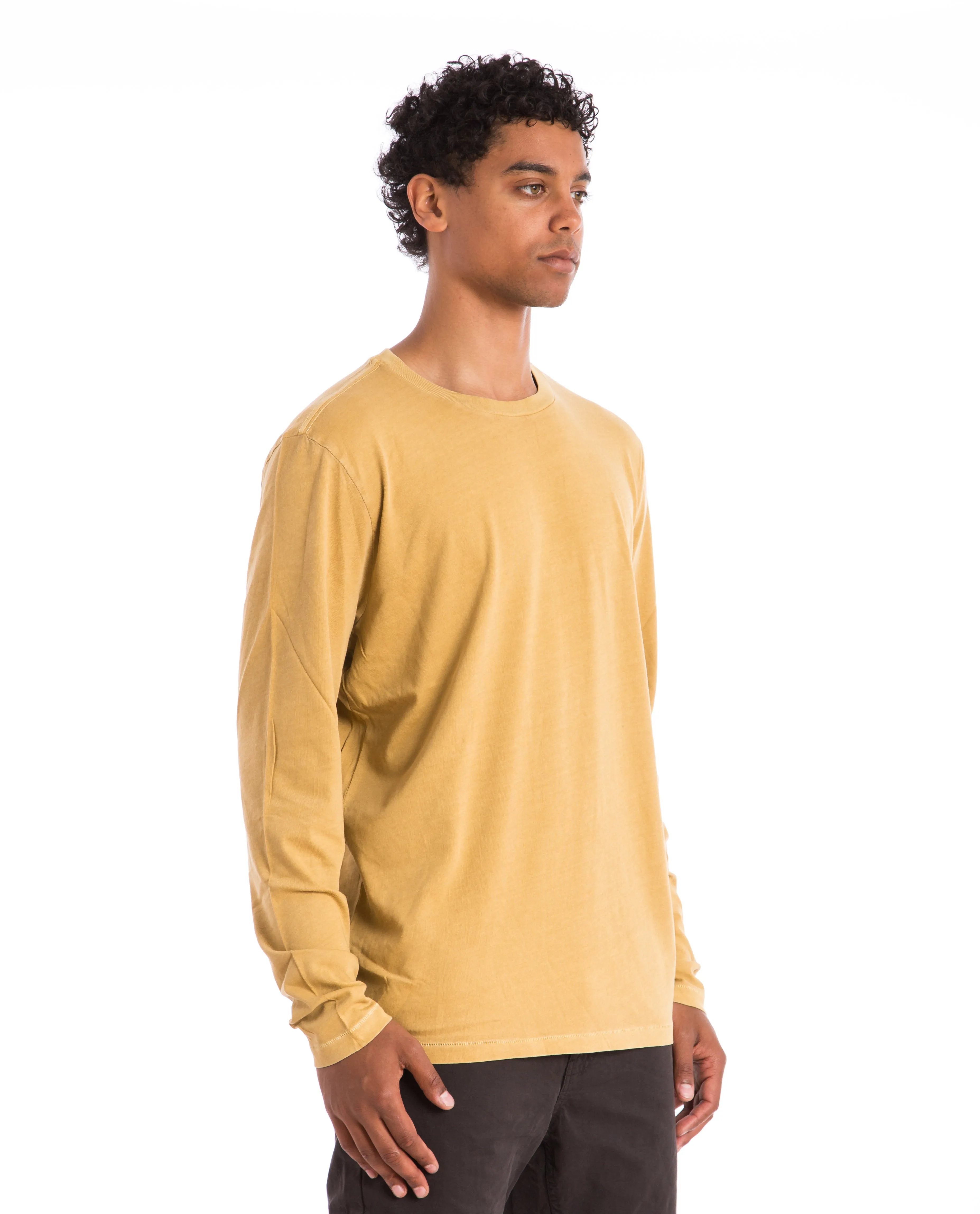 Crewneck Long Sleeve Tee Tan