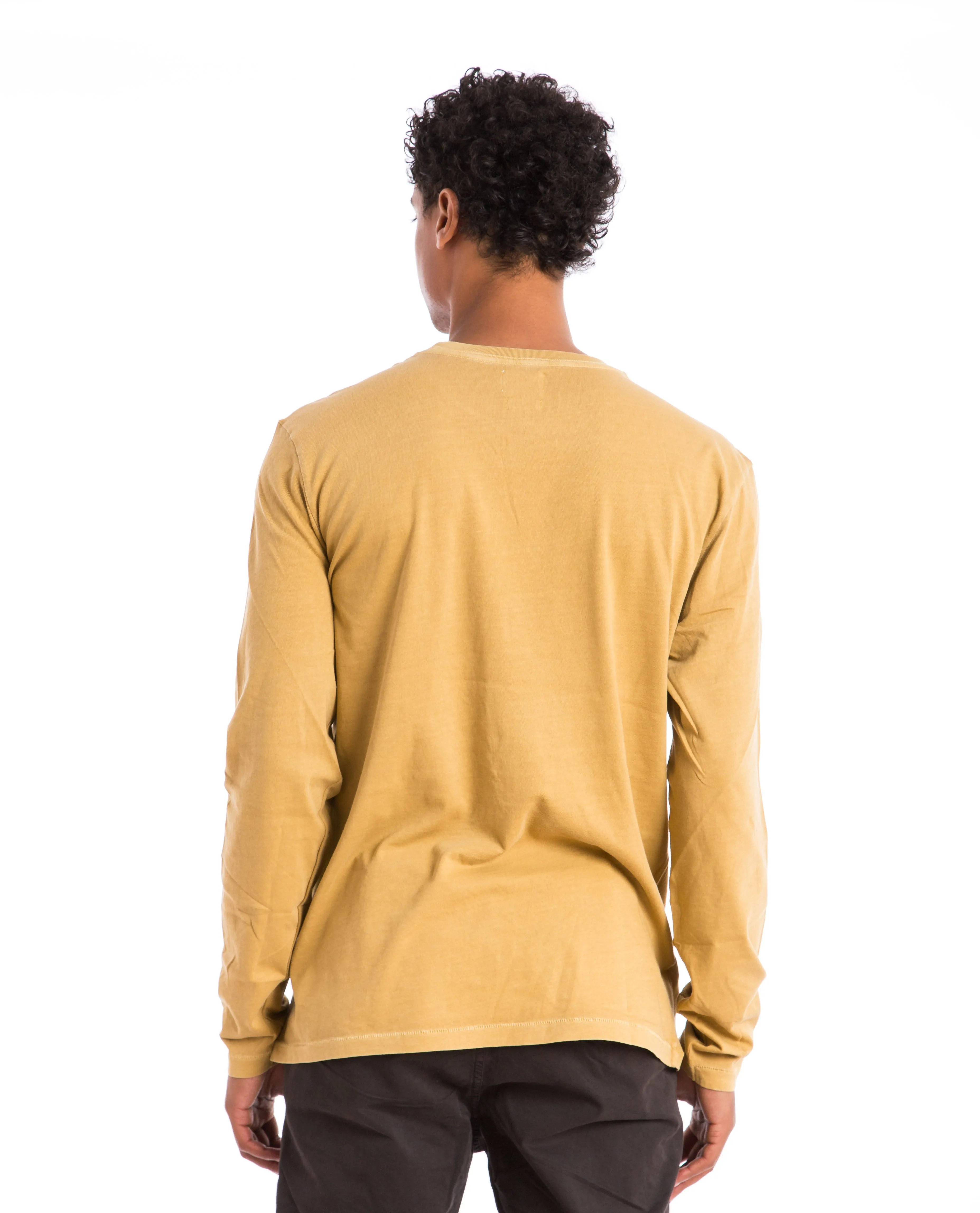Crewneck Long Sleeve Tee Tan