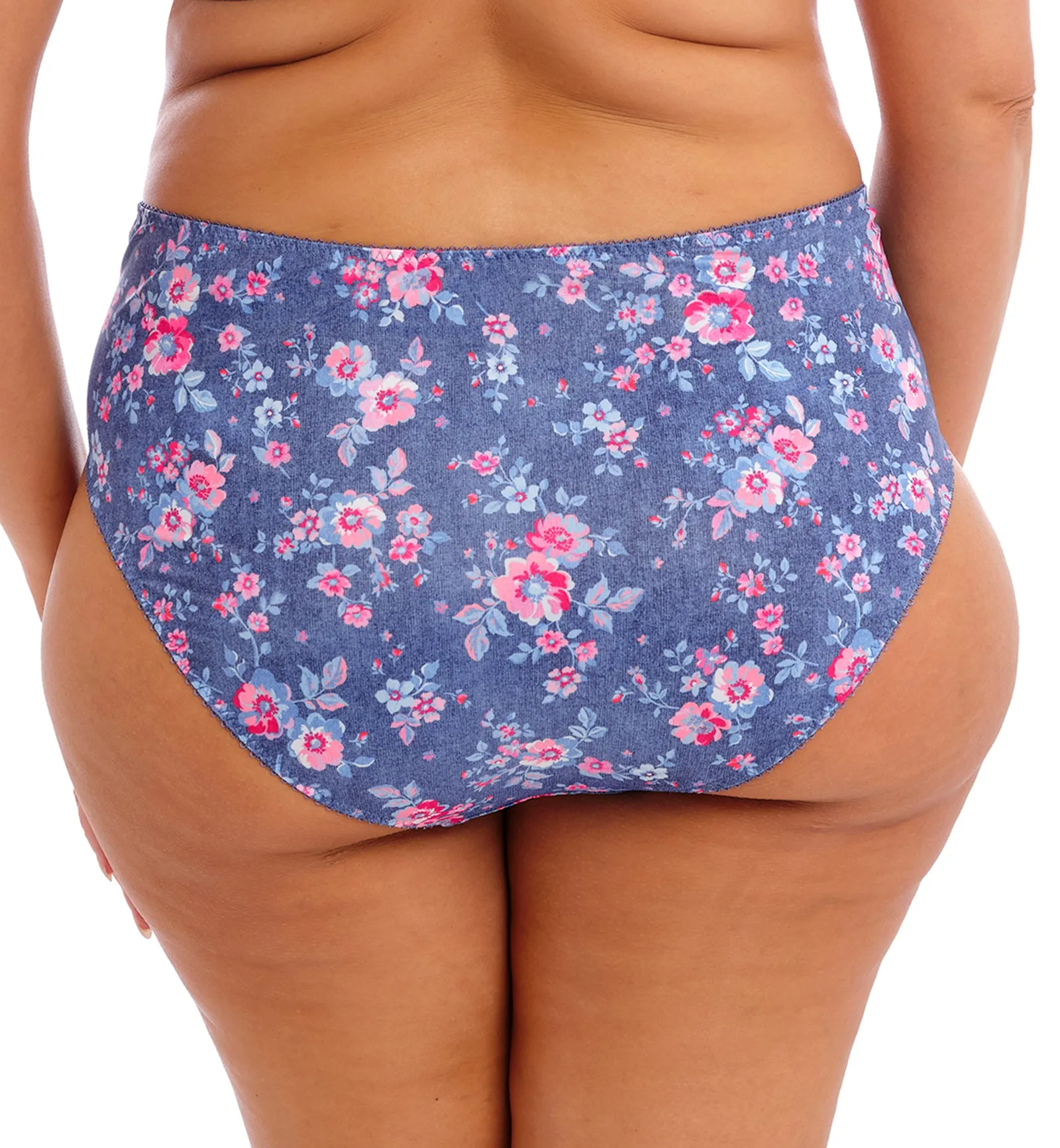 Elomi Morgan Stretch Lace Full Brief Panty (4116) - Denim Floral