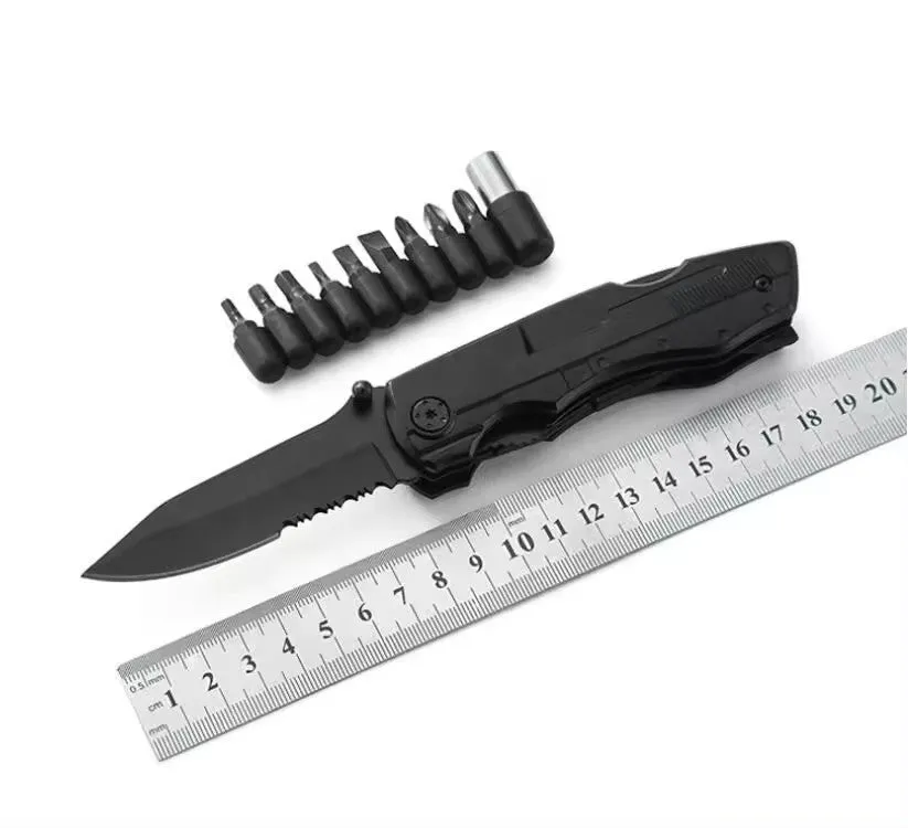 Folding Knife, Multi Tool with Screw attachments