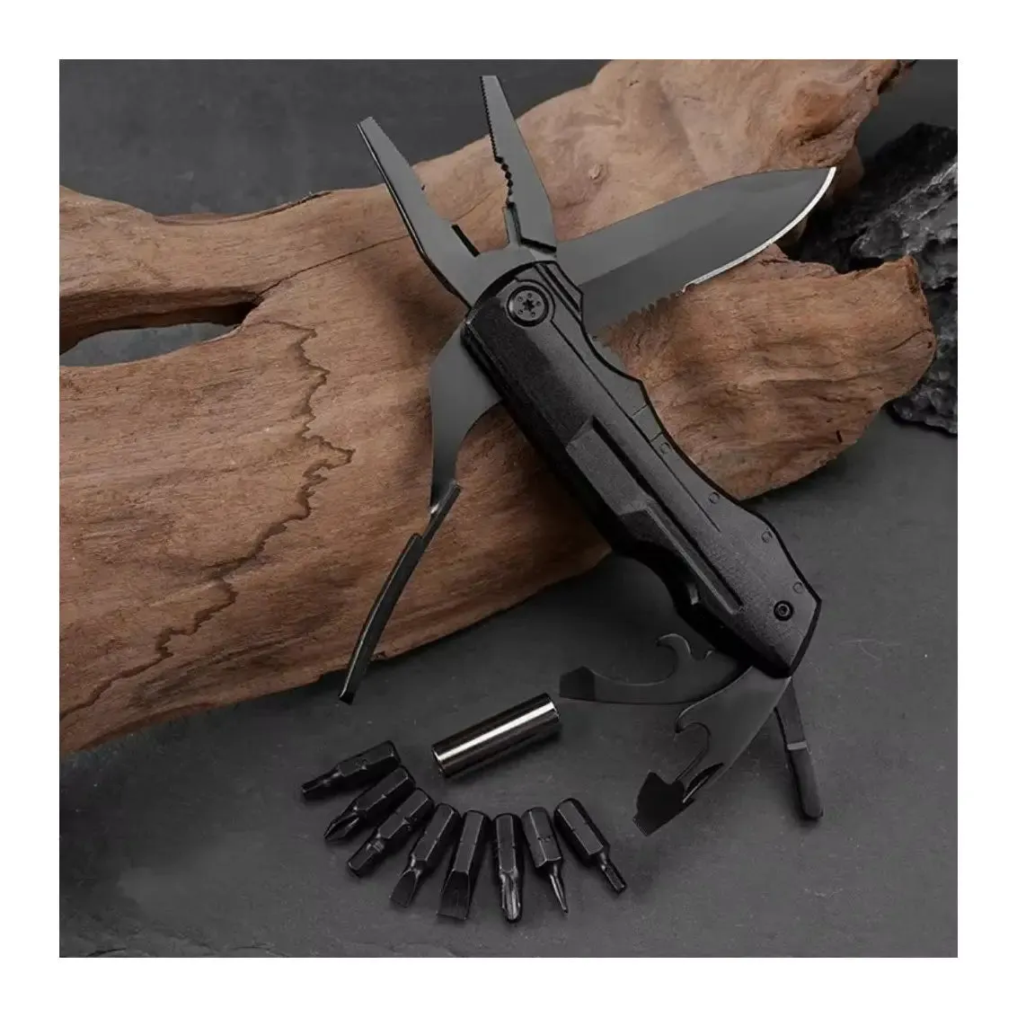 Folding Knife, Multi Tool with Screw attachments