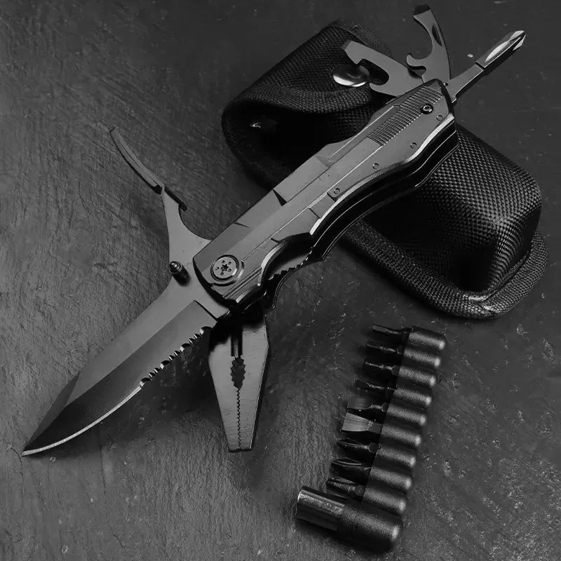 Folding Knife, Multi Tool with Screw attachments