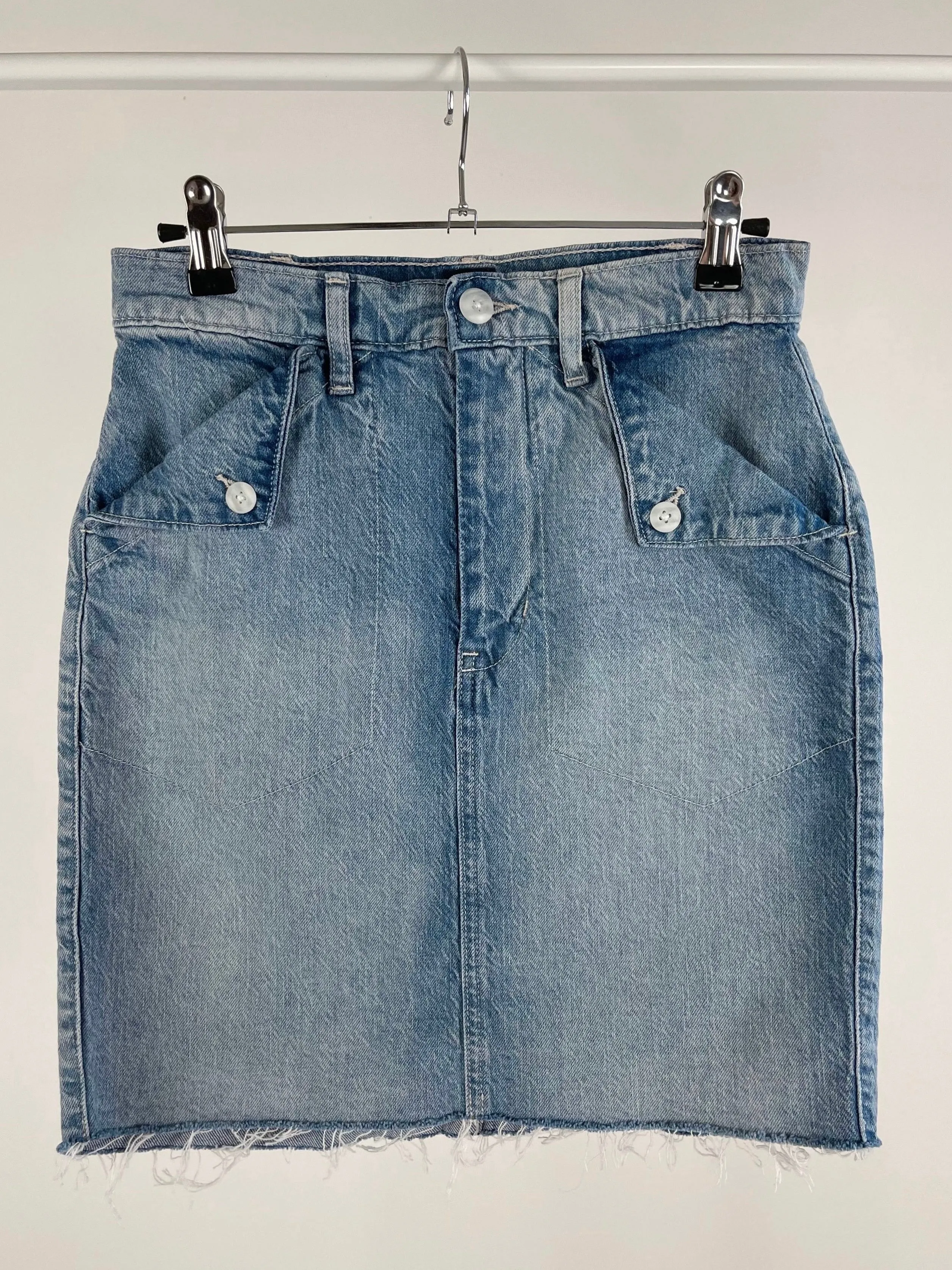Gap High Waisted Denim Mini Skirt (W26")