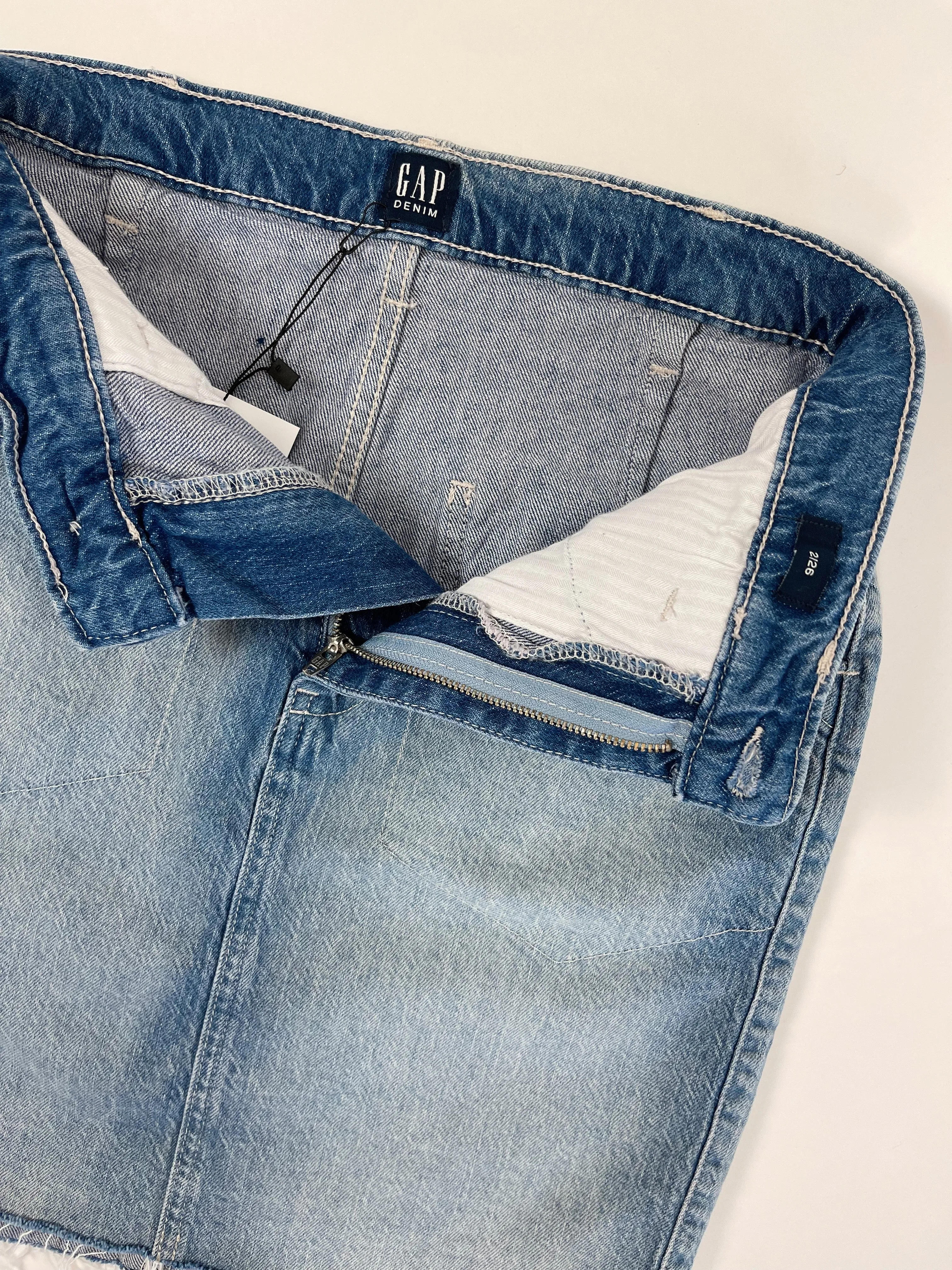 Gap High Waisted Denim Mini Skirt (W26")