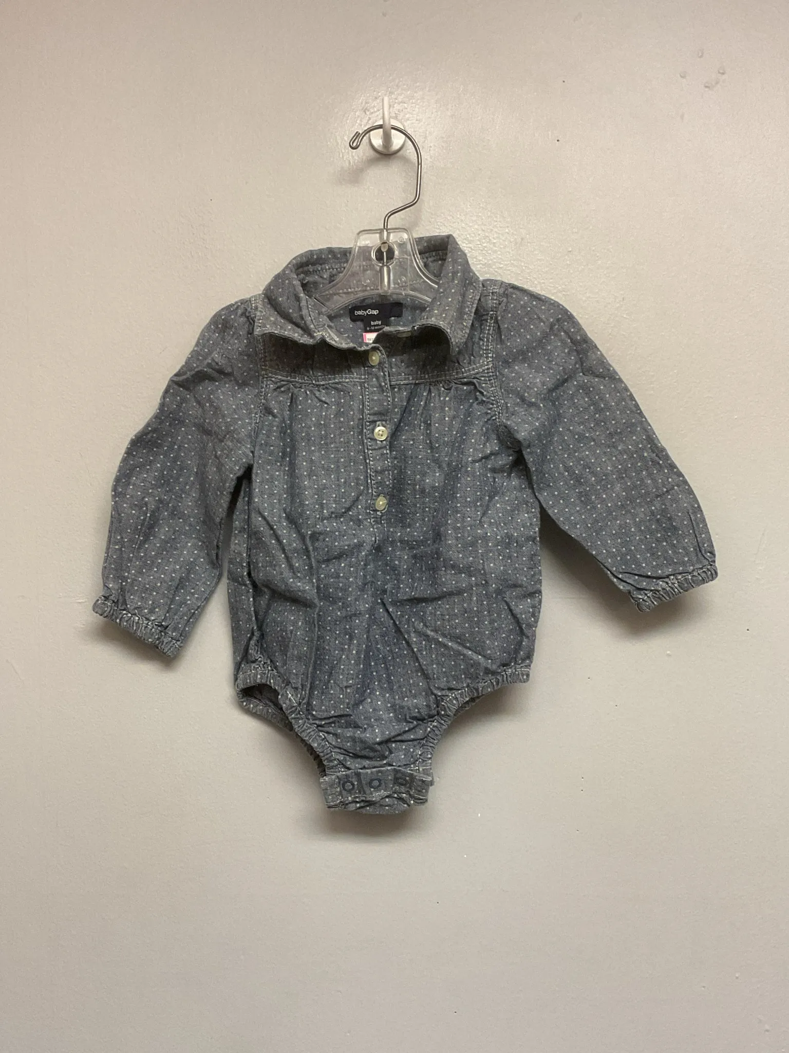 Gap Size 6M Denim Pindot Cotton Infant Girls Onesies & Tees