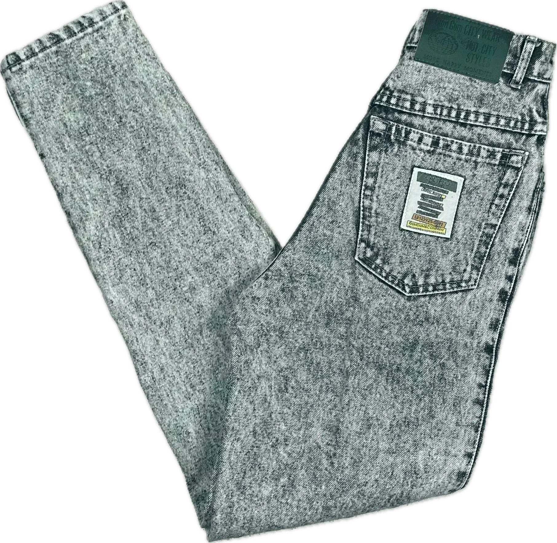 Gum Gum 1980's Vintage High Waisted Baggies Jeans- Suit XXS