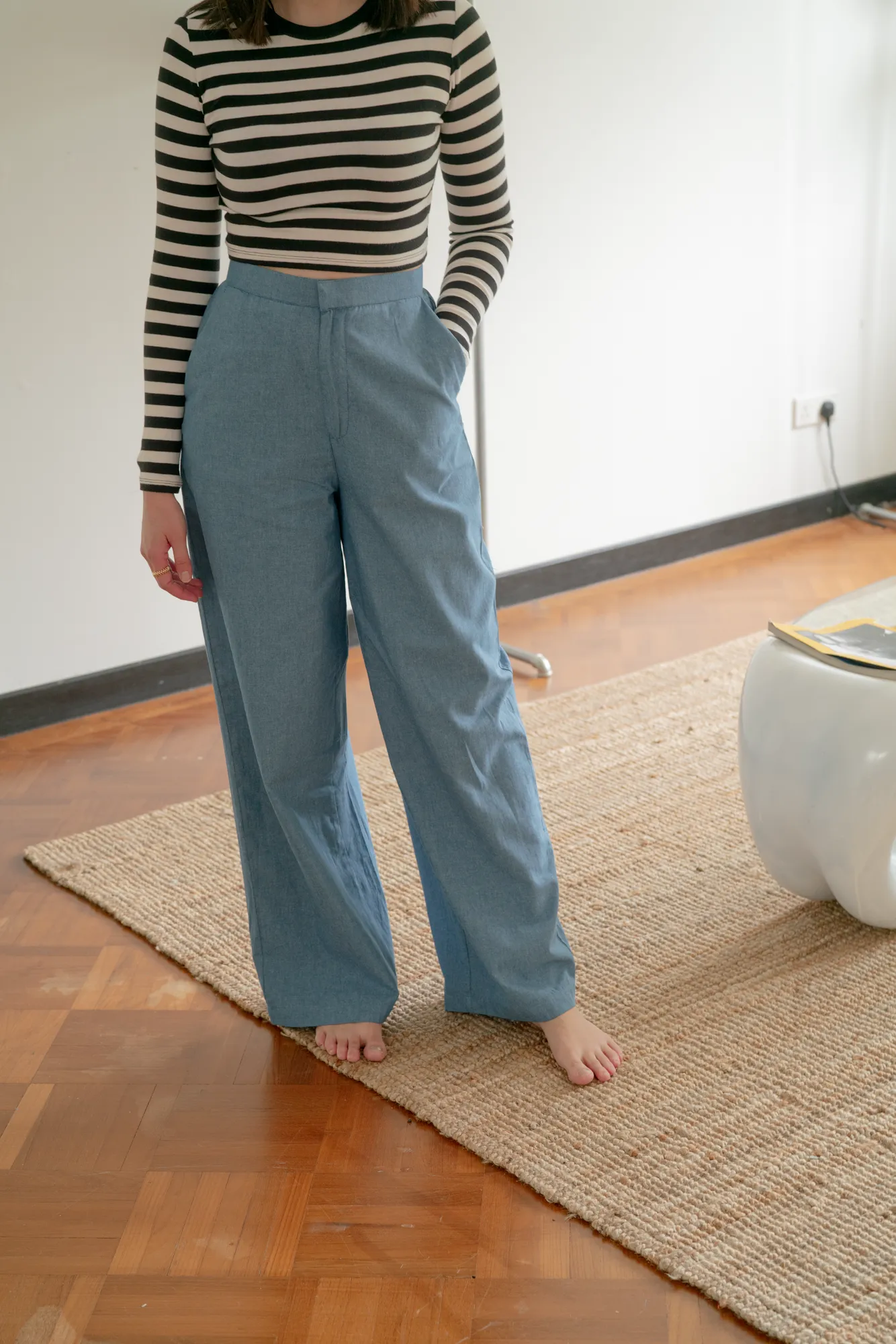 Lou Palazzo in Dark Denim