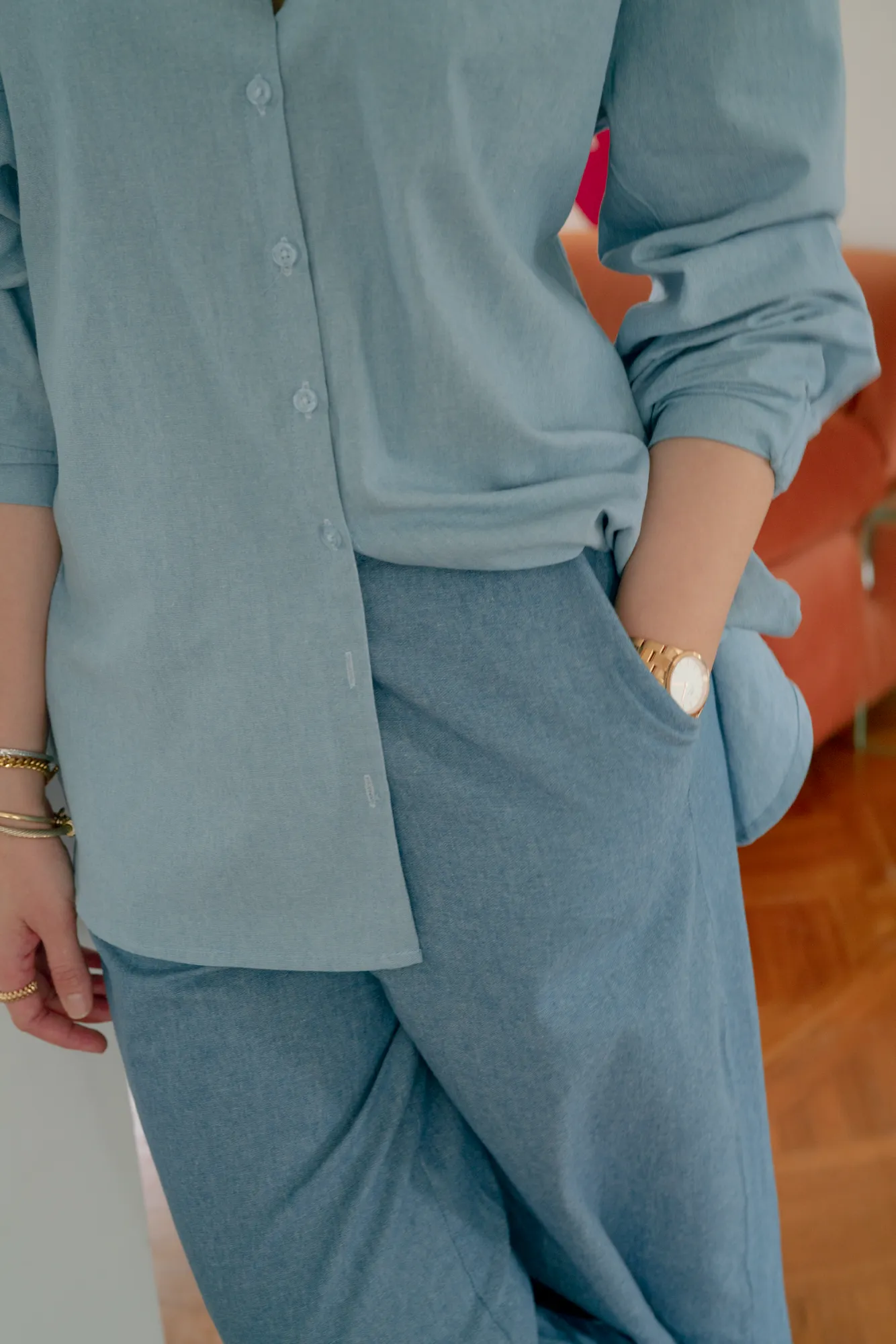 Lou Palazzo in Dark Denim