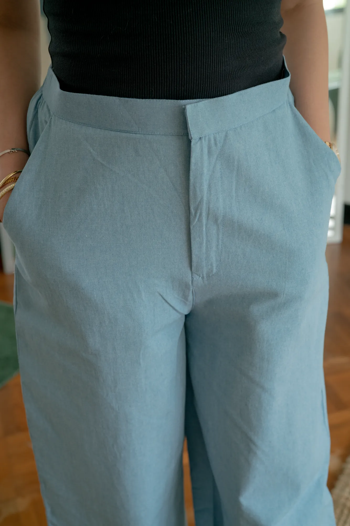 Lou Palazzo in Light Denim