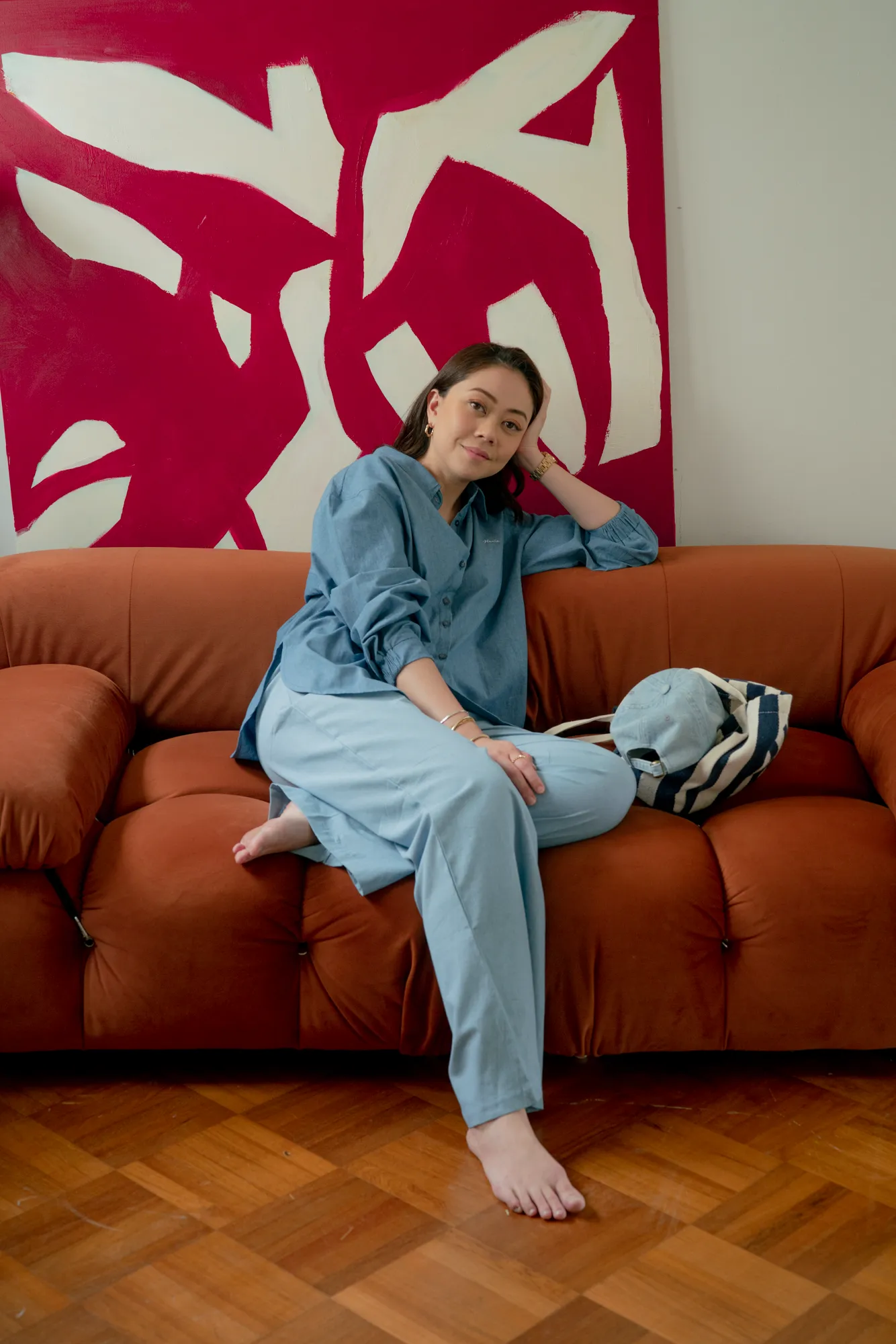 Lou Palazzo in Light Denim