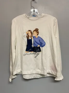 Mayoral Size 10 Cream Cotton Big Girls Tees/Polos/Tunics