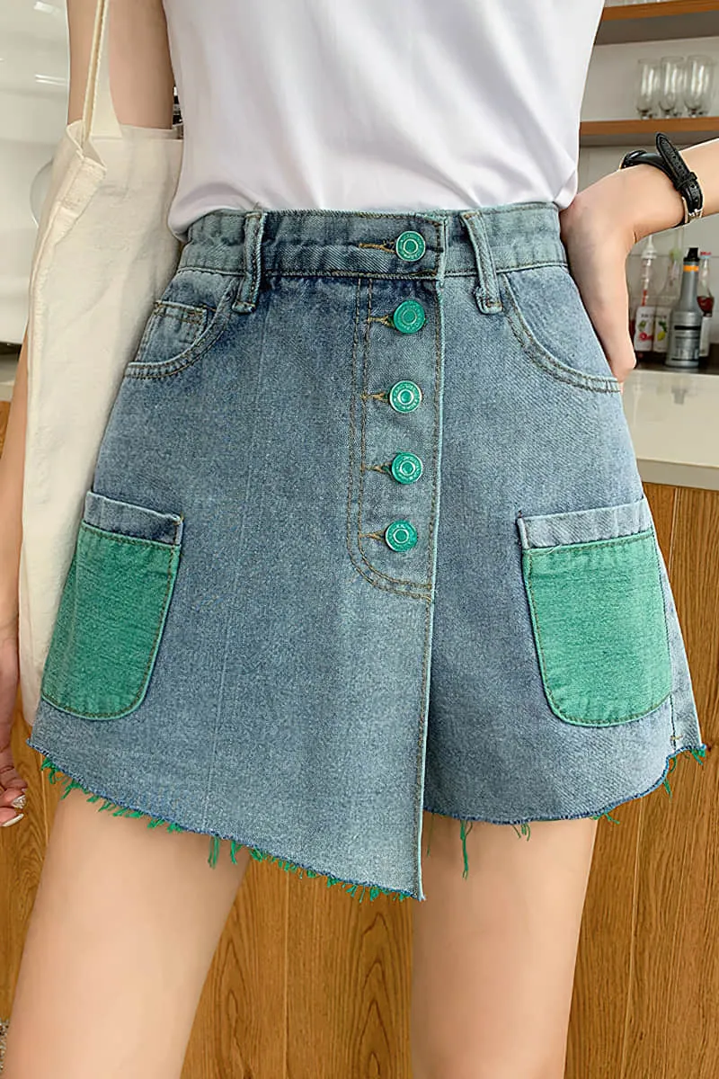 Mini A-Line Denim Skirt