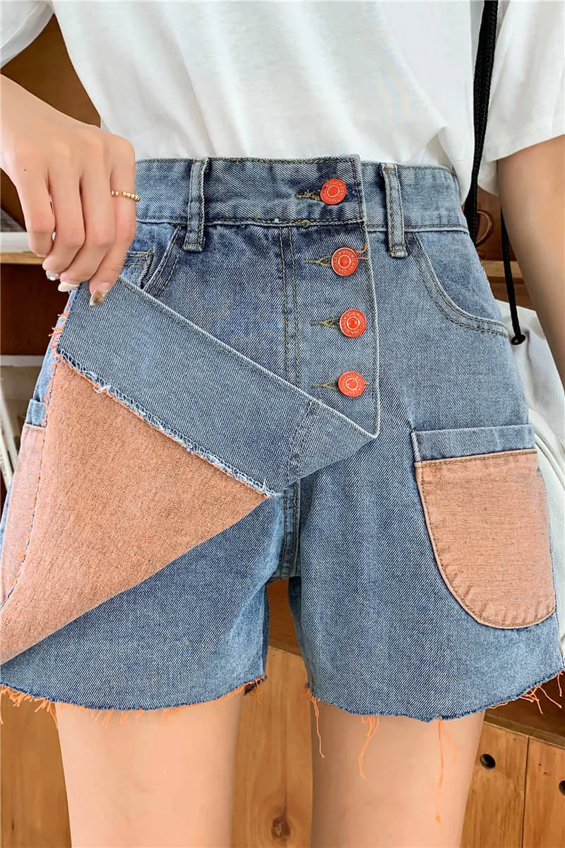 Mini A-Line Denim Skirt