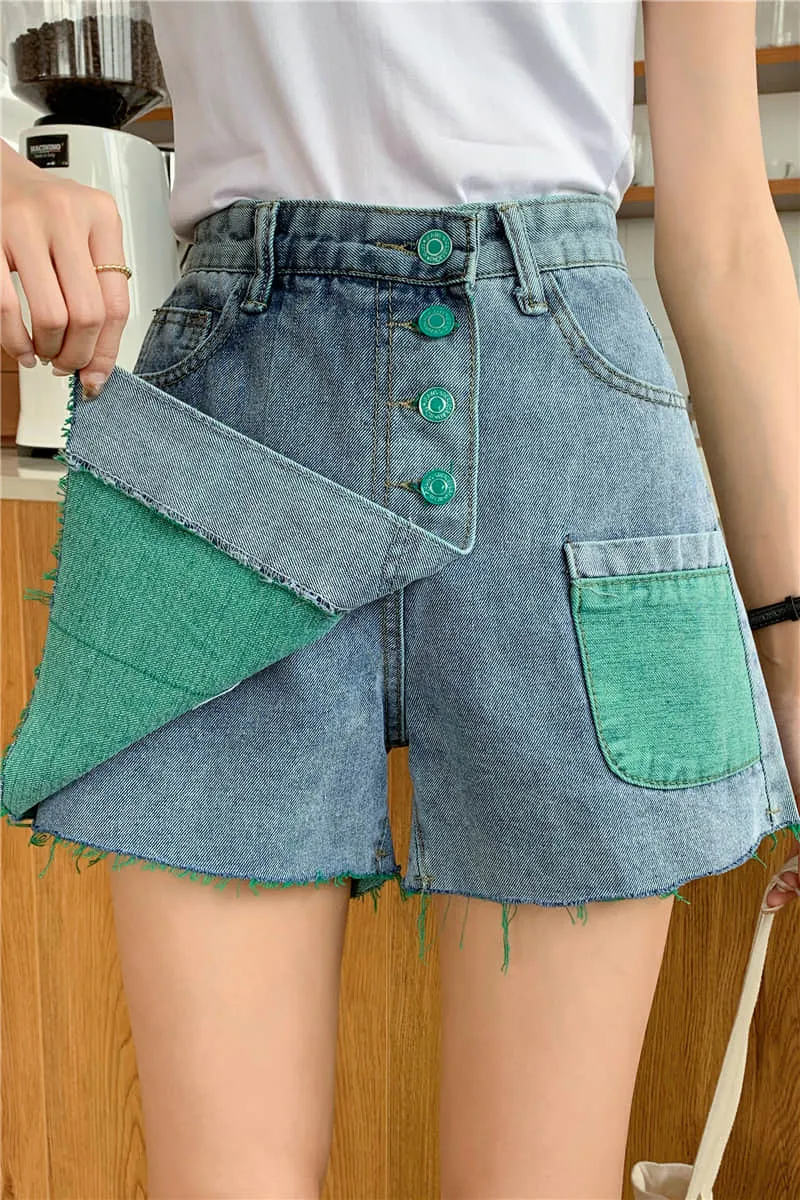Mini A-Line Denim Skirt