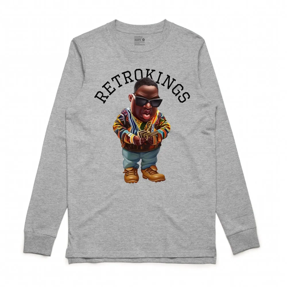 Retro Kings Biggie Grey L/S Tee