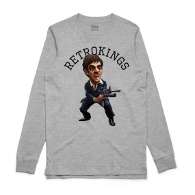 Retro Kings Scarface Grey L/S Tee