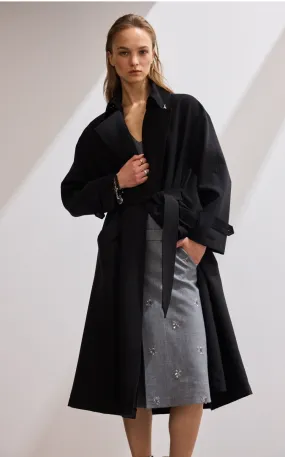 Silver Buckle Trench Coat