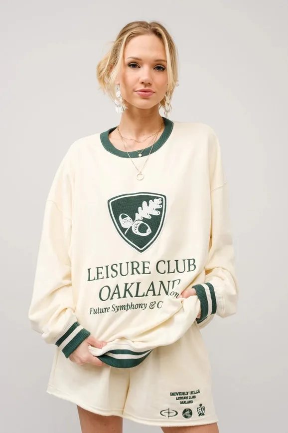 Stripe Ribbed Oakland Leisure Club Sweatshirt