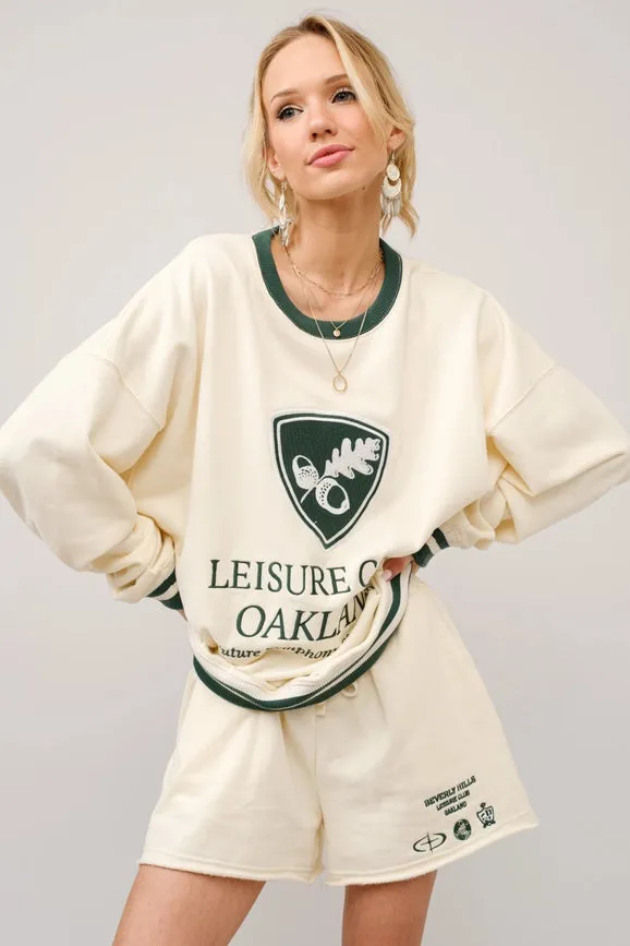 Stripe Ribbed Oakland Leisure Club Sweatshirt