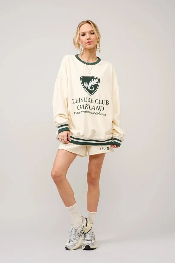 Stripe Ribbed Oakland Leisure Club Sweatshirt