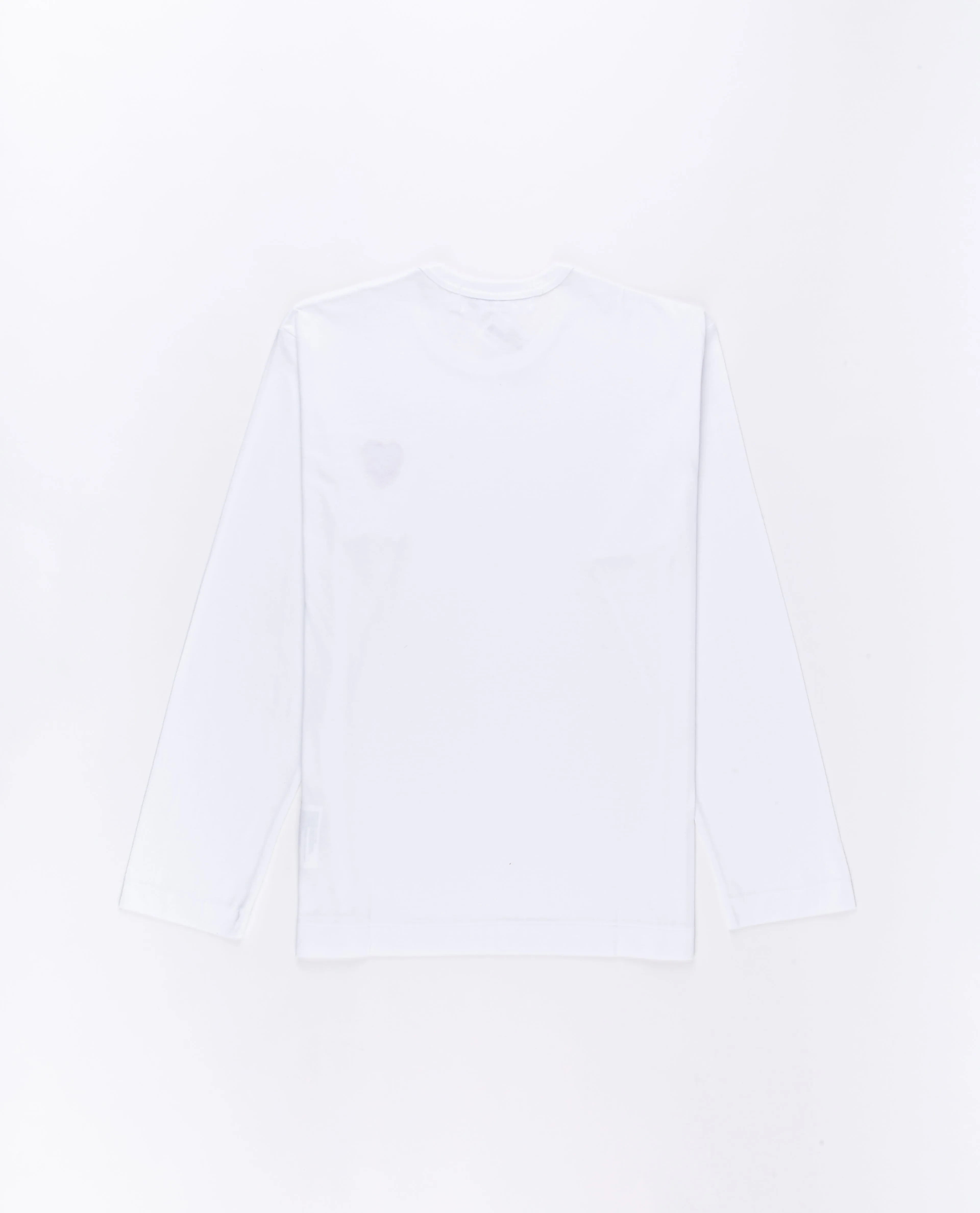 White Long Sleeve Red Heart Tee